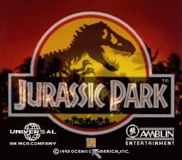 JP title screen on the SNES - Jurassic Park on the Super Nintendo - so many memories