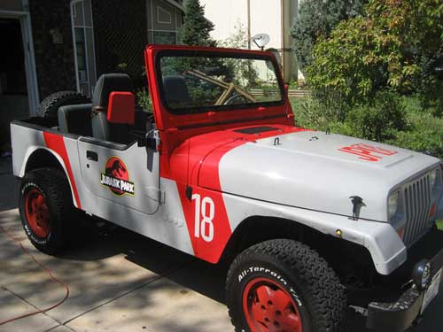 A Jeep from Jurassic Park - one of the Jeep's from the movie Jurassic Park