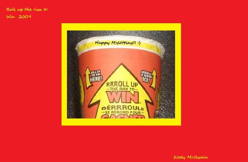 Roll up the rim - My creation for Mylot and Roll up the rim.