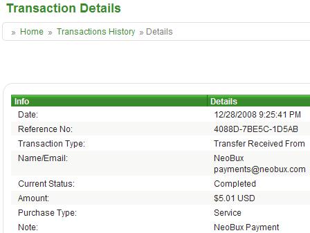 Neobux Payment Proof-3 - This is the 3rd time I get paid from neobux