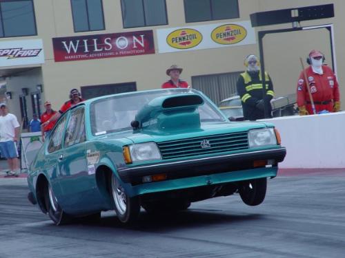 1975 Holden Gemini Coupe - A Holden Gemini takes to the drag track. Woo!