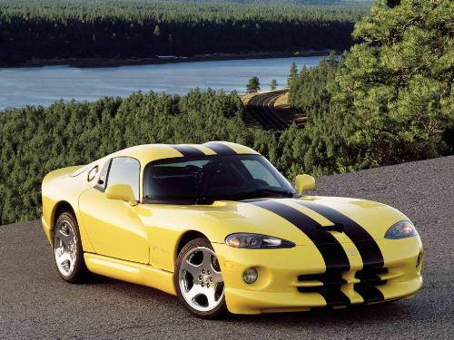 A Dodge Viper GTS - I must admit that Yellow with black stripes looks awfully cool