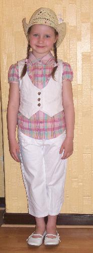Cowboy Niamh - Niamh wanted to have a Western Look for her School Disco - she certainly looked cute - or at least I think so! xxxx