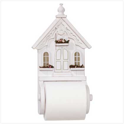 Toilet Chapel - A pretty little chapel to hold your toilet paper.