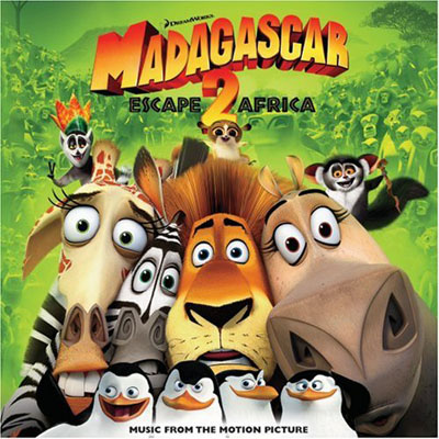 Madagsacar - This is the album cover for the music from the motion picture madagascar 2.natorious and hilarious