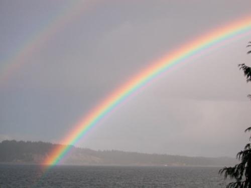 Rainbow in Washington - This is an amazing rainbow in Case Inlet, Washington.