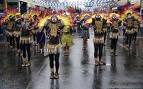 iloilo city - this photo shows one of the competing tribes in the Dinagyang festival in Iloilo city Philippines