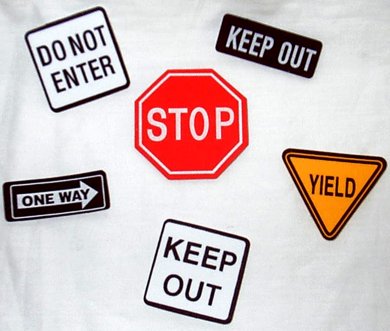 Various traffic signs - I'm sure all of us are familiar with at least some of these