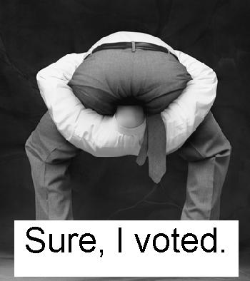 The attitude many people seem to vote with - a hillarious yet accurate depiction of the mentaility people seem to take when voting or watching important issues.