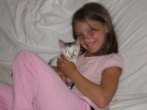 Brianna and Claira - My daughter and Claira as a kitten