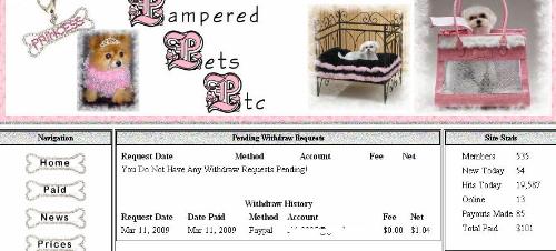 pamperedpetsptc - i got paid from this site pamperedpetsptc