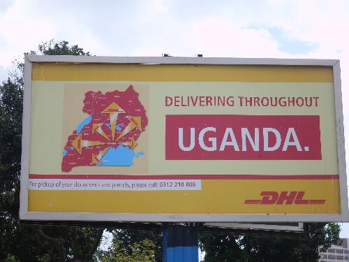 Uganda - Uganda billboard - DHL - in Kampala, UG
