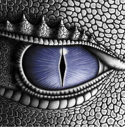 Eragon - this picture if Saphira's eye on the first page of the novel was so captivating.
