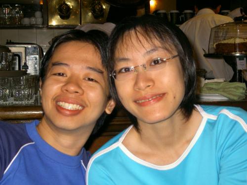 Note the pointy eyebrows!~ - The title says it - note the pointy eyebrows!~ Who's the beauty beside me? My wife of course!~ Haha