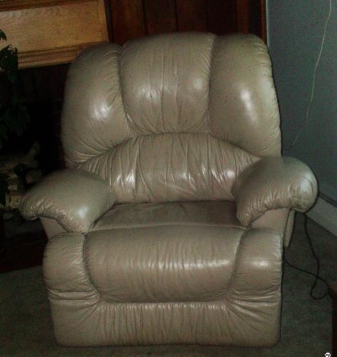 recliner - mom's leather recliner with masagger