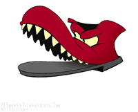 Scary shoe - Scary shoe with teeth