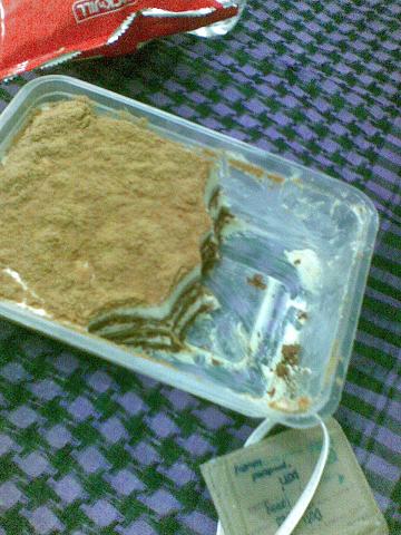 Mango Float - Homemade mango float that has already been eaten by me and my friends. It is delicious indeed! Mango Float - Homemade mango float that has already been eaten by me and my friends. It is delicious indeed!