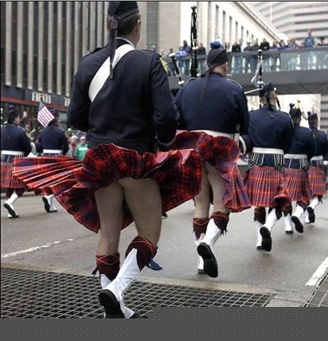Blowing In the Wind - Do men who use skirts not usually put on underwear?