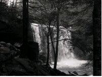 Black and White Waterfall - waterfall at Ohiopyle in Pennsylvania. I altered the coloration