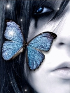 butterfly - girl with butterfly, can also be classified as something emo..