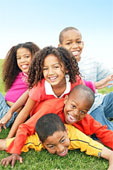 Kids - Kids outdoors having fun together.