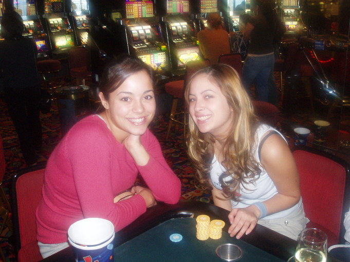 Gambling - Me and my best friend gambling on our cruise.