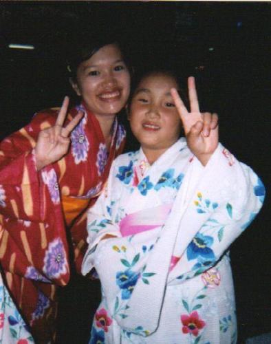 me and sis - It was during a festival in japan during summer