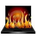 computer on fire -  computer on fire