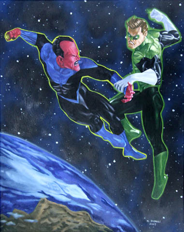 Green Lantern vs Sinistro - My Green Lantern vs Sinistro commission.