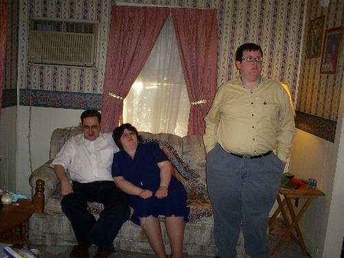 My Son Stuart along with Amanda and Mark on the da - My son got saved on February 22 and was baptized on March 8. I took this picture before we went to church that morning.