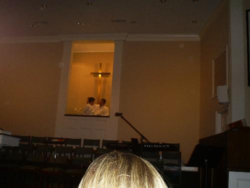 Stuart getting baptized - This is another picture of Stuart after he got baptized.