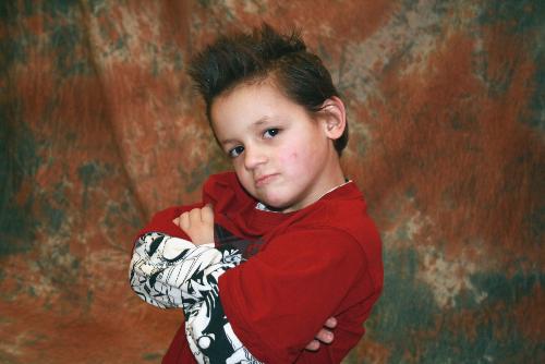 My son - Here is my son acting like a 'big shot' :)