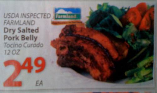 Dry Salted Pork Belly picture - Picture of Dry Salted Pork Belly advertised in paper.