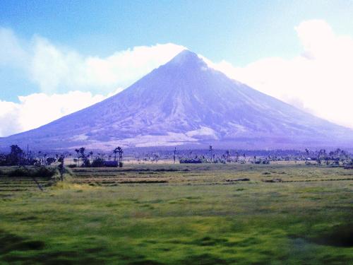 Mayon Volacano - there's two of this kind 'perfect cone shape' volcano in the world and the most and it's just a drive away from my home.....