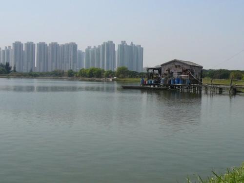 Hong Kong Countryside - This kind of house over water is one special characteristic of HK