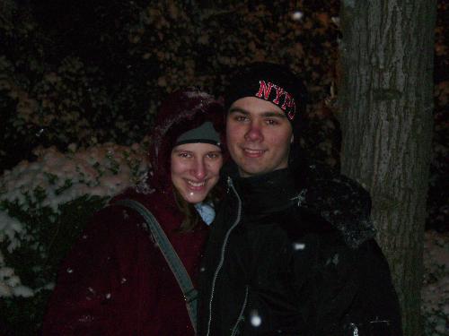 Close-up of 2 happy people - Yes, that's me and my girlfriend. I waited 4 hours for her to finish her exam she had that day so we can enjoy the snowing together, and that is what we did, and i don't regret a thing, as it was the greatest winter day we had this season.