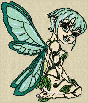 Fairy - Machine Embroidered Fairy design
