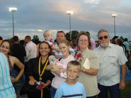 All of us at Mandee's Graduation - This is a group shot of the family at Mandee's graduation.