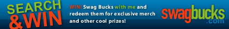 Search Site - Swagbucks.... search and collect swagbucks to redeem for cool merchandise.  Follow them on twitter.com and facebook.com as at random times they will post a swagbucks code.