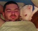 bryan and scrappy - relaxing