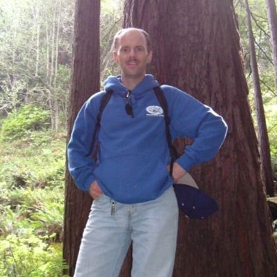 Camping near Big Sur (Central California coast) - I really am happier than I look in this photo.  I love camping ane this recent trip was a particular great time.