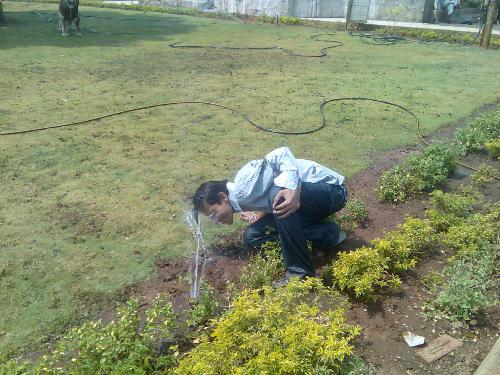enjoying naturehood - enjoying shower at shahpur.