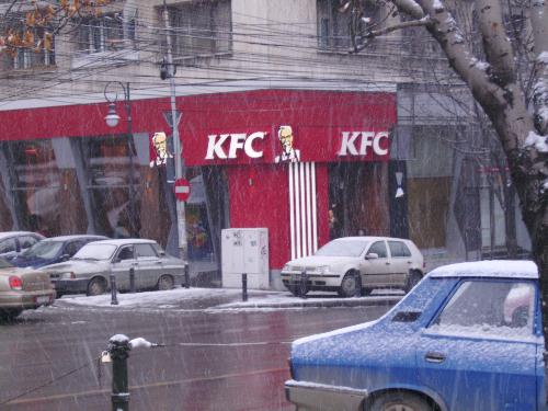 KFC in Romania - The well known KFC store is also present in Romania, and it has quite a few shops in my city - Bucharest.