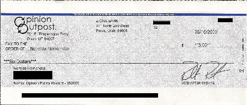 my first check! - my check