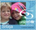 postal stamp - children of serbia on postal stamp