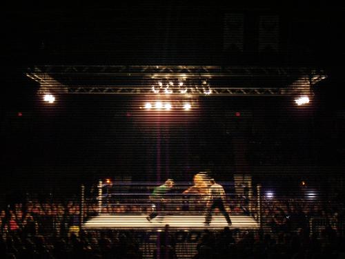 wwe raw - jeff hardy fighting edge during the raw night in cornwall