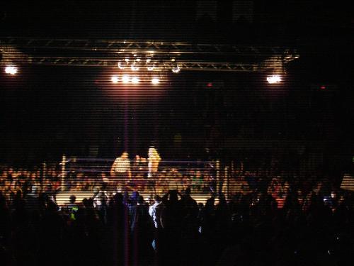 wrestling edge - edge holding the belt after his win against jeff hardy