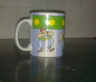 My cup - This has a significance.I used to buy a lot of Asterix comics to my niece when she was young.Now she has grown up and has visited the Gaul land and bought this cup for me remembering the good old days.Isn't it beautiful?