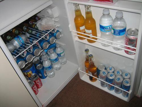 Fridge - This was our hotel fridge when we went on vacation!