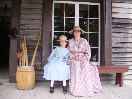 me and my daughter - my daughter and i at the museum all dressed up